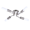 TP24 Low Energy LED Amsterdam 4 Arm Ceiling Light in Satin Silver Finish