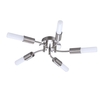 TP24 Low Energy LED Amsterdam 5 Arm Ceiling Light in Satin Silver Finish