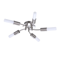 TP24 Low Energy LED Amsterdam 5 Arm Ceiling Light in Satin Silver Finish