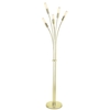 TP24 Low Energy LED Beaufort 5 Head Floor Lamp in Polished Brass Finish