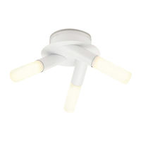 TP24 Low Energy LED IP44 Rated Dine 3 Arm Ceiling Light in White Finish