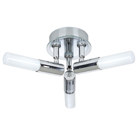TP24 Low Energy LED IP44 Rated Morini 3 Plate Ceiling Light in Chrome Finish