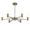 TP24 Low Energy LED La Rochelle 6 Arm Ceiling Light in Antique Brass Finish
