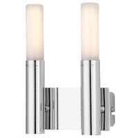 TP24 Low Energy LED Metropolitan Double Wall Light In Chrome Finish With Glass Detail and Individual