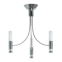 TP24 Low Energy LED New Delhi 3 Arm Ceiling Light in Chrome Finish
