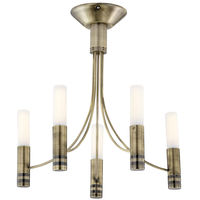 TP24 Low Energy LED New Delhi 5 Arm Ceiling Light in Antique Brass Finish