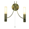 TP24 Low Energy LED New Delhi Double Wall Light in Antique Brass Finish