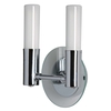 TP24 Low Energy LED Roseau Double Wall Light in Chrome and Glass Finish