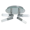 TP24 Low Energy LED Roseau Task 4 Plate Ceiling Light in Chrome and Glass Finish