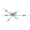 TP24 Low Energy LED Roseau Task 6 Plate Flush Ceiling Light in Chrome and Glass Finish