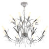 Tp24 Low Energy LED Switchable Renaissance 16 Arm Ceiling Light In Chrome Finish With Glass Details