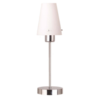 TP24 Low Energy LED Tokyo Table Lamp in Chrome Finish with White Glass Shade