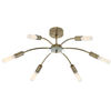 TP24 Low Energy Ottawa 6 Arm Ceiling Light in Antique Brass Finish