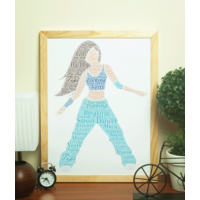 Female Street Dancer - Personalised Word Art Gift