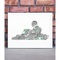 Go Karting Personalised Word Art Gift