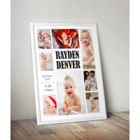 Personalised Baby Montage Photo Print