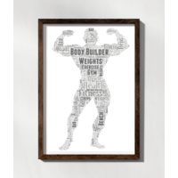 Personalised Body Builder Word Art Gift