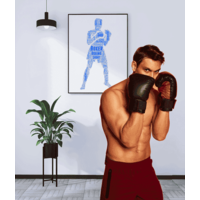 Personalised Boxer Word Art Print - Boxing Gift
