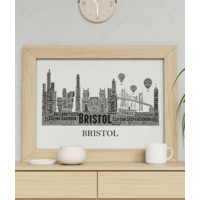 Personalised Bristol Skyline Word Art