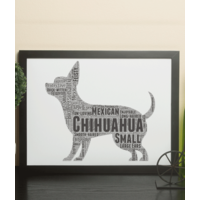 Personalised Chihuahua Dog - Word Art