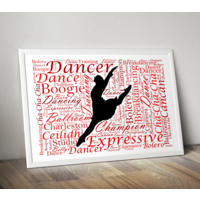 Personalised Dancer Word Art Gift