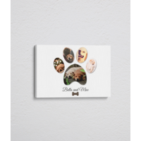 Personalised Dog Paw Photo - On Canvas