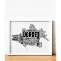 Personalised Dorset Word Art Map