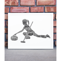 Personalised Female Curler Word Art Gift