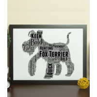 Personalised Fox Terrier Dog - Word Art