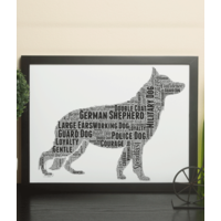 Personalised German Shepherd Dog - Word Art