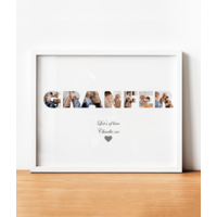 Personalised GRANFER Photo Collage Print Gift