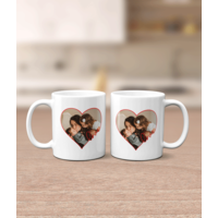 Personalised Heart Photo Mug
