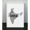 Personalised India Word Art Map