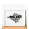 Personalised Isle of Wight - Word Art Map