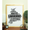 Personalised Lancashire Word Art Map