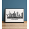 Personalised Liverpool Skyline Word Art