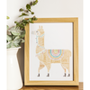 Personalised Llama Word Art Print