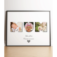 Personalised MUM Photo Collage Word Gift Print