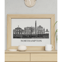 Personalised Northampton Skyline Word Art