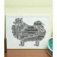 Personalised Pomeranian Dog - Word Art