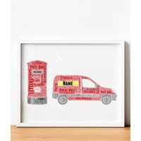 Personalised Postman - Postwoman Word Art Gift