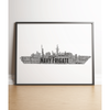 Personalised Royal Navy Frigate Ship Word Art Gift