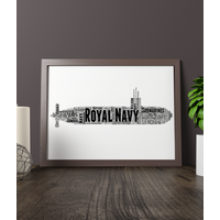 Personalised Royal Navy Submarine Word Art