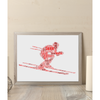 Personalised Skier Word Art Gift