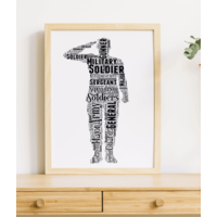 Personalised Soldier Word Art Gift