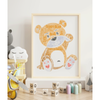 Personalised Teddy Bear Word Art Print - Nursery Picture