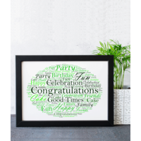 Personalised Word Cloud Art Print Gift