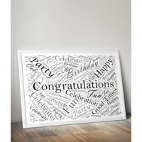 Rectangle Shaped Personalised Word Art
