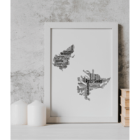 Ross-Shire - Personalised Word Art Map