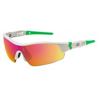 Dirty Dog Sport Sunglasses EDGE: White Frame: Grey/Red Fusion Lens